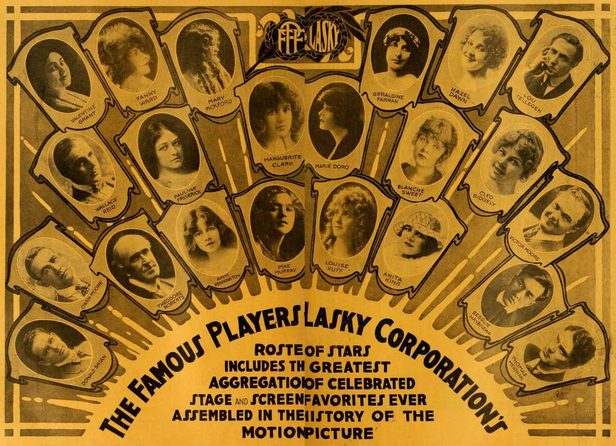 Famous Players Lasky Corporation Advertisement, circa 1919