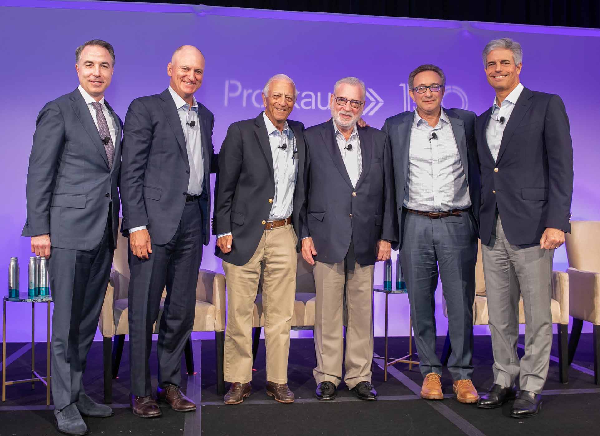 Chair Tim Mungovan with Chair Emeriti Steve Ellis, Alan Jaffe, Allen Fagin and Joe Leccese and Managing Partner Ira Bogner