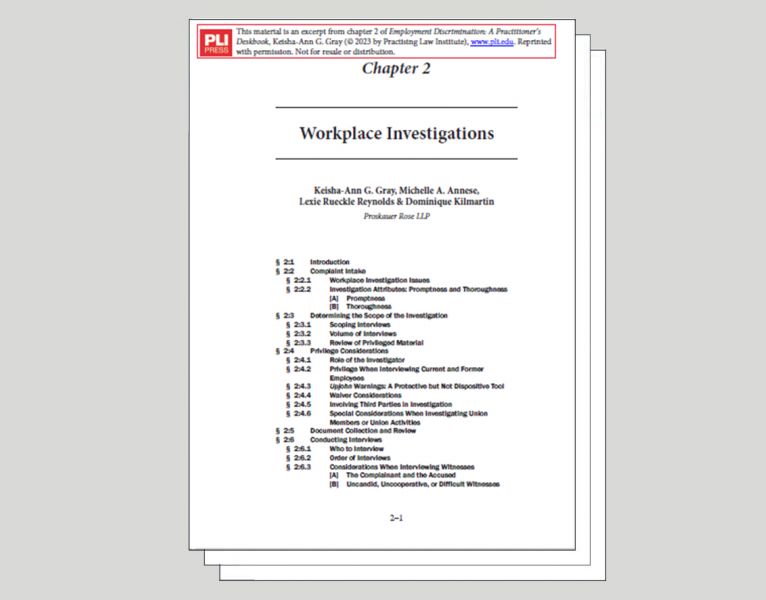 Employment Discrimination: A Practitioner’s Deskbook Excerpt